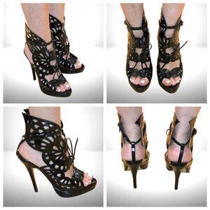 Jimmy Choo Patent Leather Gladiator Sandals Size: 37 - New